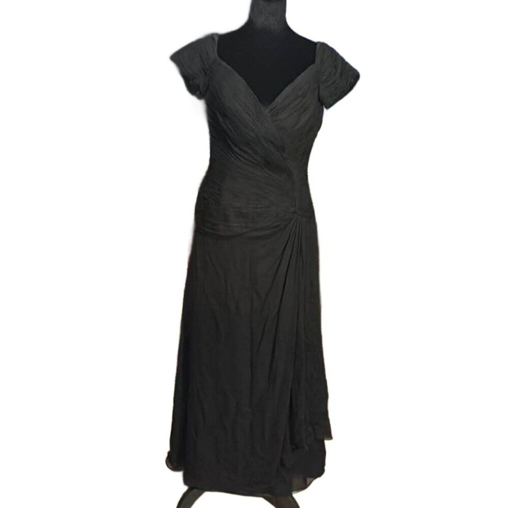 Rina Di Montella Chiffon Overlay Gown